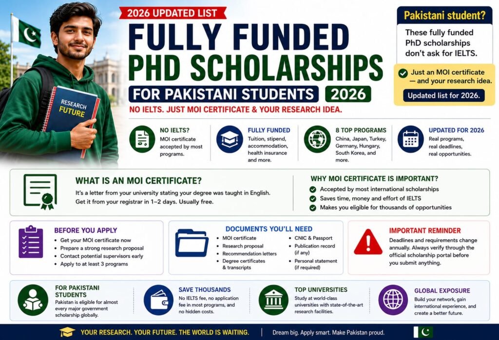 PhD scholarships for Pakistani students 2006 – Fully Funded