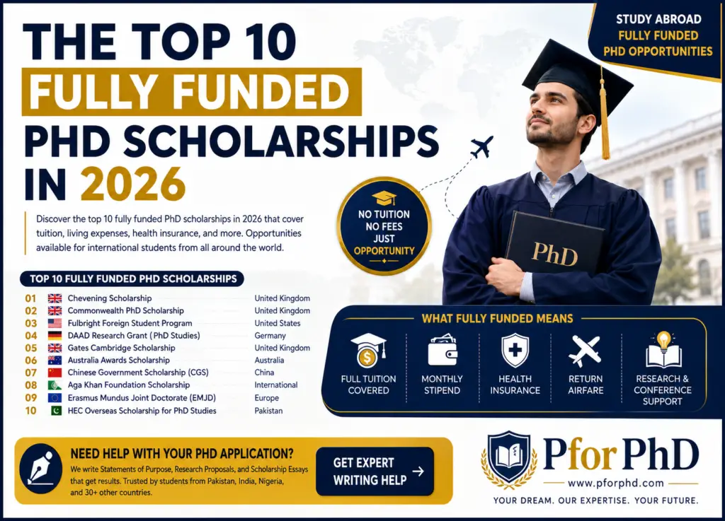 The Top 10 Fully Funded PhD Scholarships in 2026