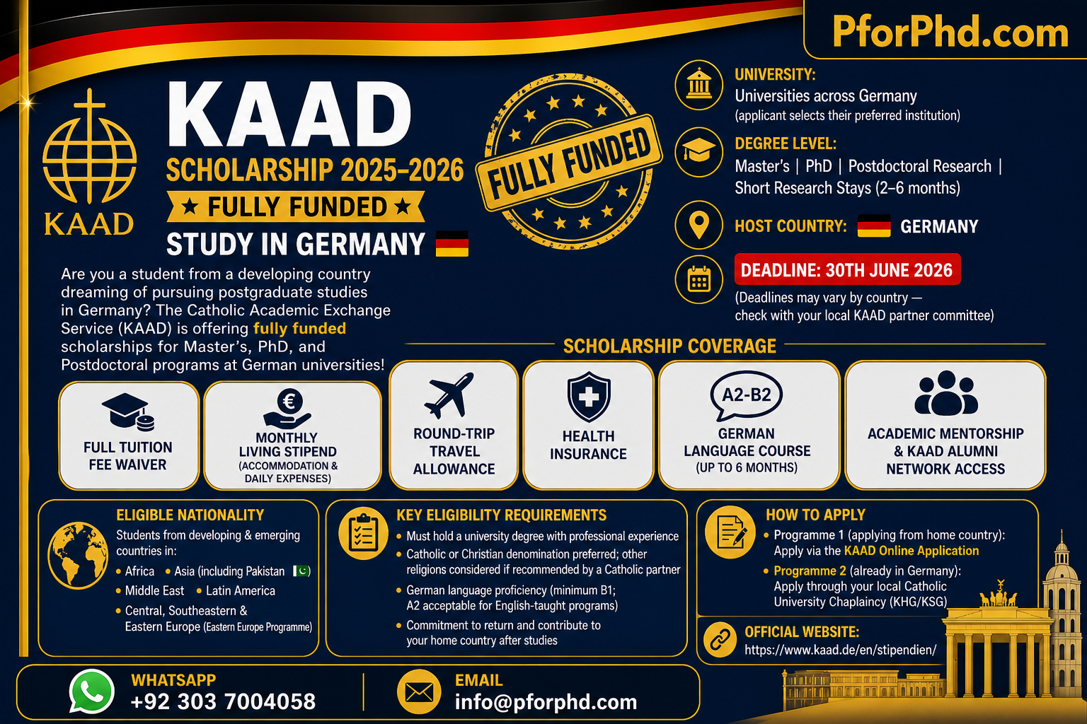 KAAD Scholarship 2025-2026 | Fully Funded in Germany