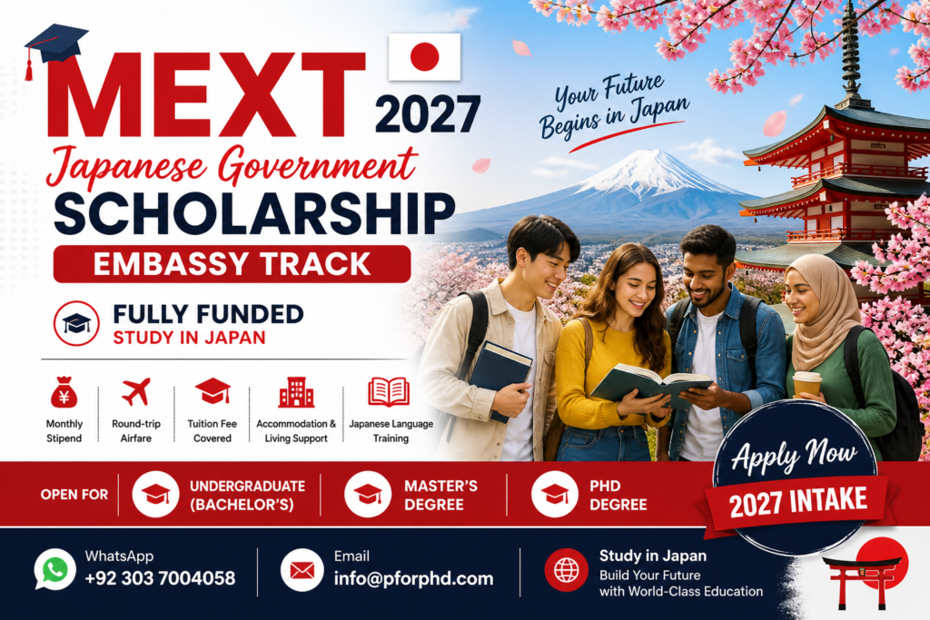 MEXT Japanese Government Scholarship 2027