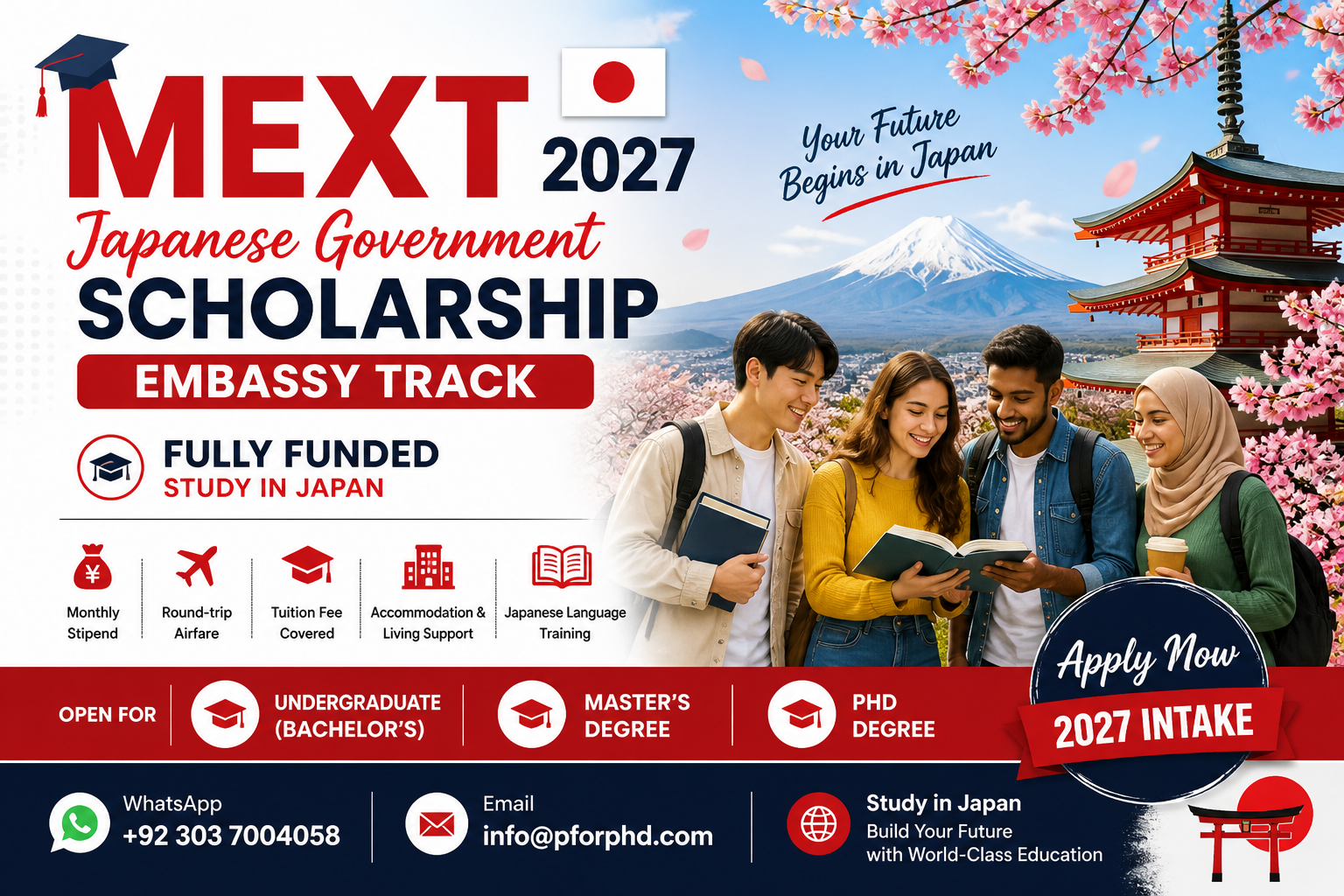 MEXT Japanese Government Scholarship 2027